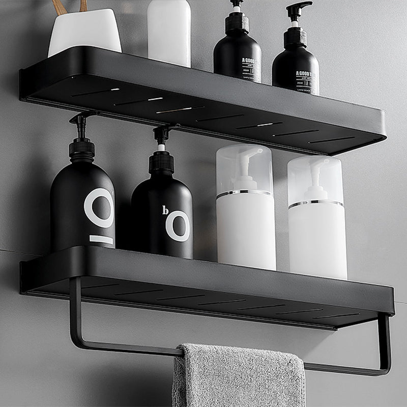 Matt Black Stainless Steel Bathroom Rack