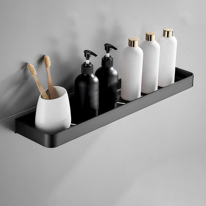 Kalsten | Matt Black Bathroom Set Modern 1/2 - Piece Stainless Steel Bath Rack