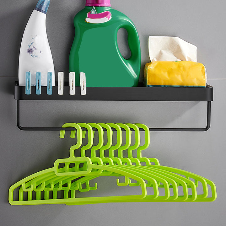 Kalsten | Matt Black Bathroom Set Modern 1/2 - Piece Stainless Steel Bath Rack