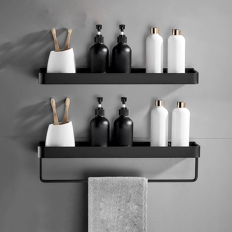 Kalsten | Matt Black Bathroom Set Modern 1/2 - Piece Stainless Steel Bath Rack