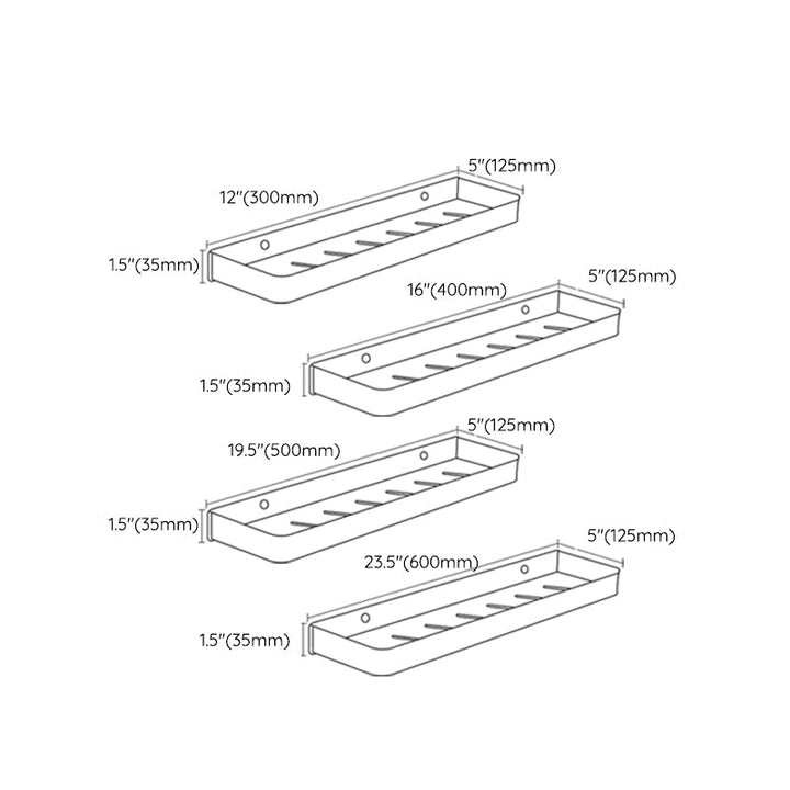 Kalsten | Matt Black Bathroom Set Modern 1/2 - Piece Stainless Steel Bath Rack