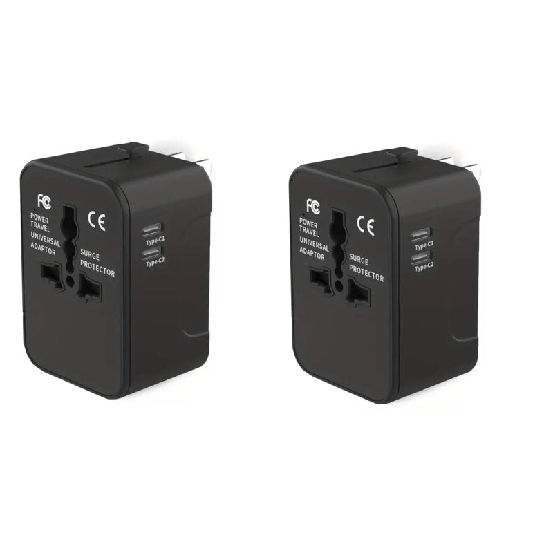 Universal travel adapter with dual USB ports | Kalsten