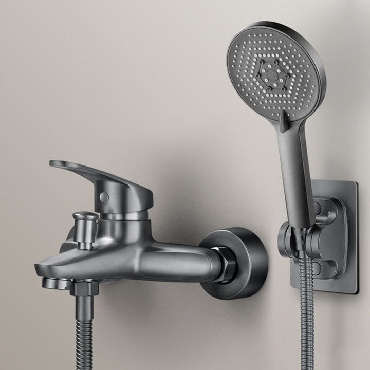 Kalsten | Solid Bathtub Faucet Handheld Shower Hose Lever Handle Wall-Mounted 2 Holes Bathtub Fill Valve