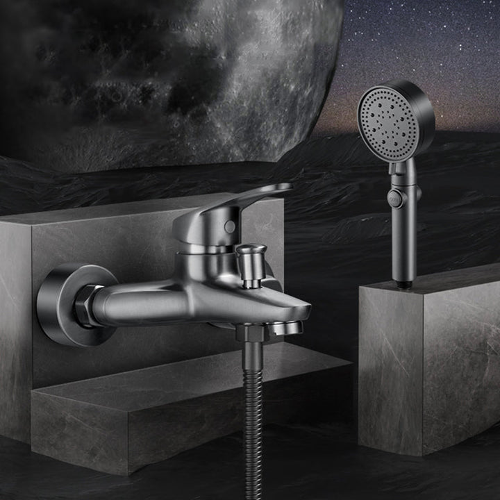 Kalsten | Solid Bathtub Faucet Handheld Shower Hose Lever Handle Wall-Mounted 2 Holes Bathtub Fill Valve