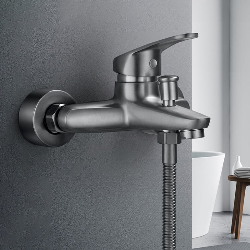 Kalsten | Solid Bathtub Faucet Handheld Shower Hose Lever Handle Wall-Mounted 2 Holes Bathtub Fill Valve