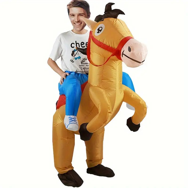 Inflatable Cowboy Horse Costume for Adults