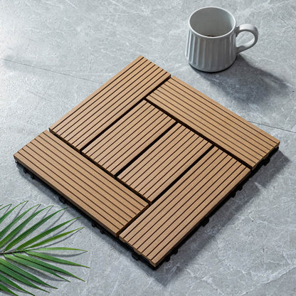 BowLift | Classic wooden tiles for garden patio flooring to lay