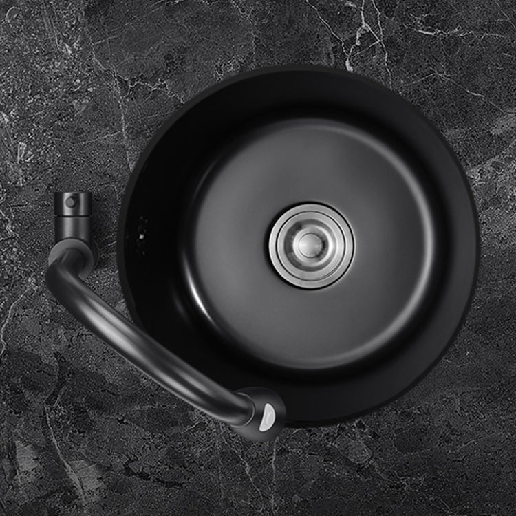 Kalsten | Single Bowl Kitchen Sink Round Stainless Steel Sink with Drain Strainer Kits