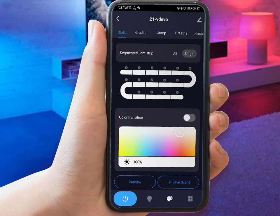 Graffiti Wifi Bluetooth Symphony Smart TV Background Atmosphere Light | Kalsten