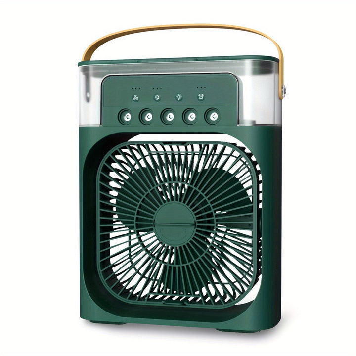 1pc Portable Air Conditioner, Household Small Air Cooler, Portable Air Adjustment For Office, 3 Speed Air Cooling Fan Humidifier, 5pcs Humidified Spray Heads For Home Appliances | Kalsten