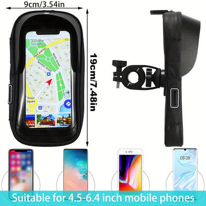 Waterproof Phone Holder for Bike & Motorcycle – 360° Rotatable & Fits 4.5-6.4" | Skanto