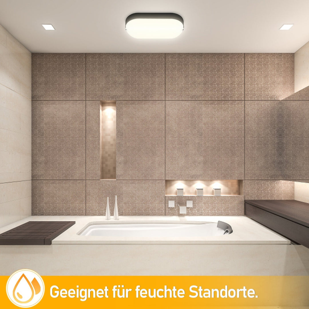 15W LED Moisture-Proof Light IP54 2 Pieces | Kalsten