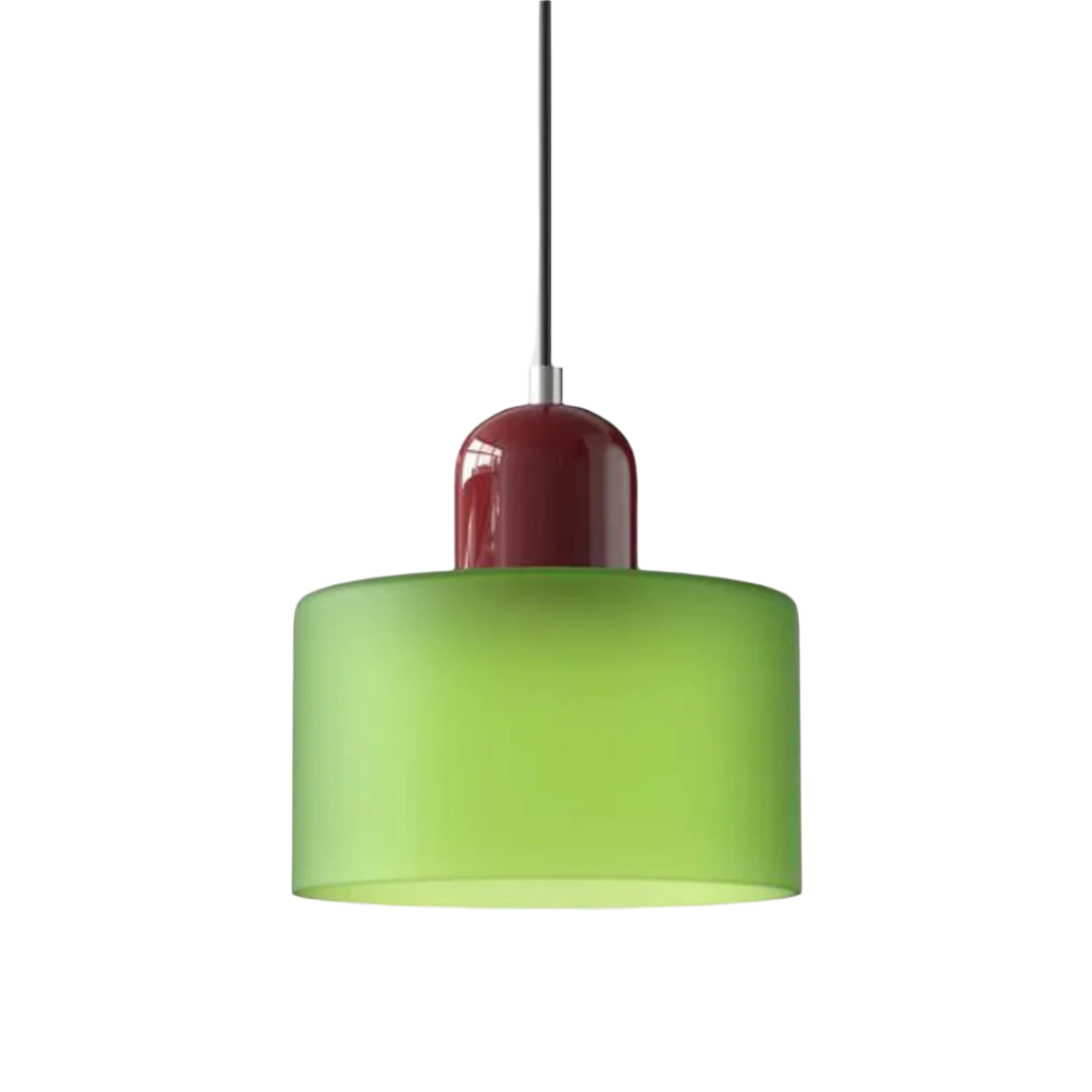 Glass pendant light – Elegant cylindrical pendant light for cozy living spaces | Kalsten