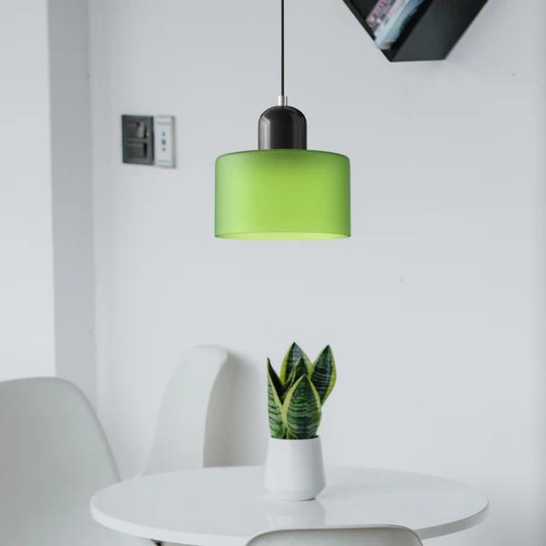 Glass pendant light – Elegant cylindrical pendant light for cozy living spaces | Kalsten