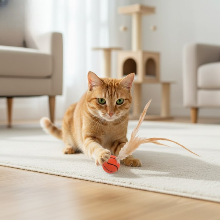 FetherSprint — Unleash the wild hunter in your cat with silent play fun! | Kalsten