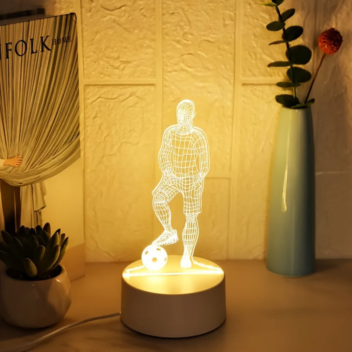 SportGlow - LED Table Lamp with 3D Football Design Kalsten