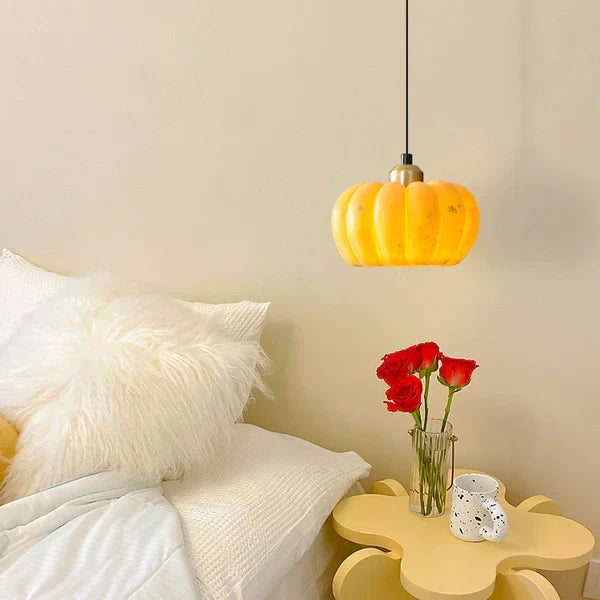 Eco-friendly Resin Pumpkin Pendant Light | Kalsten