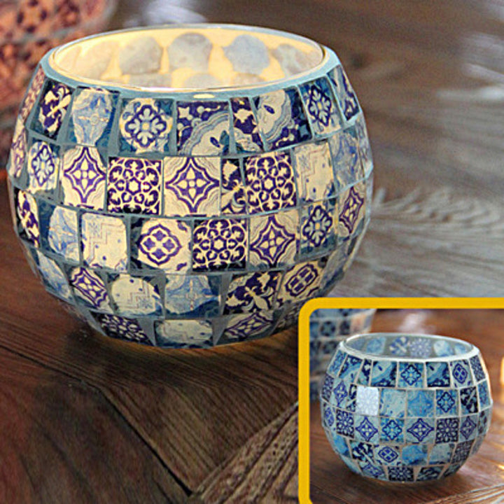 Kalsten | European Retro Glass Mosaic Tealight Holder
