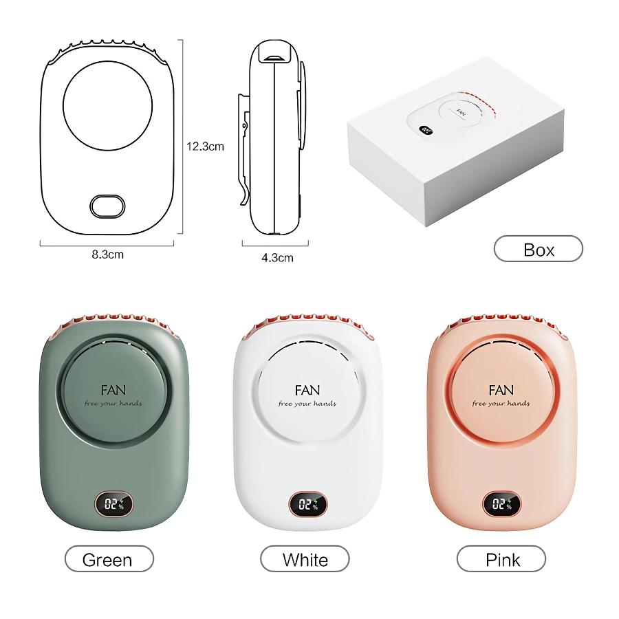 Portable USB Rechargeable Hanging Neck Mini Fan | Kalsten