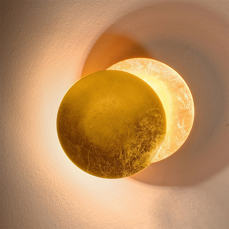 Skanto | GoldVeil - Nordic Modern Creative Bedroom Eclipse LED Art Wall Lamp