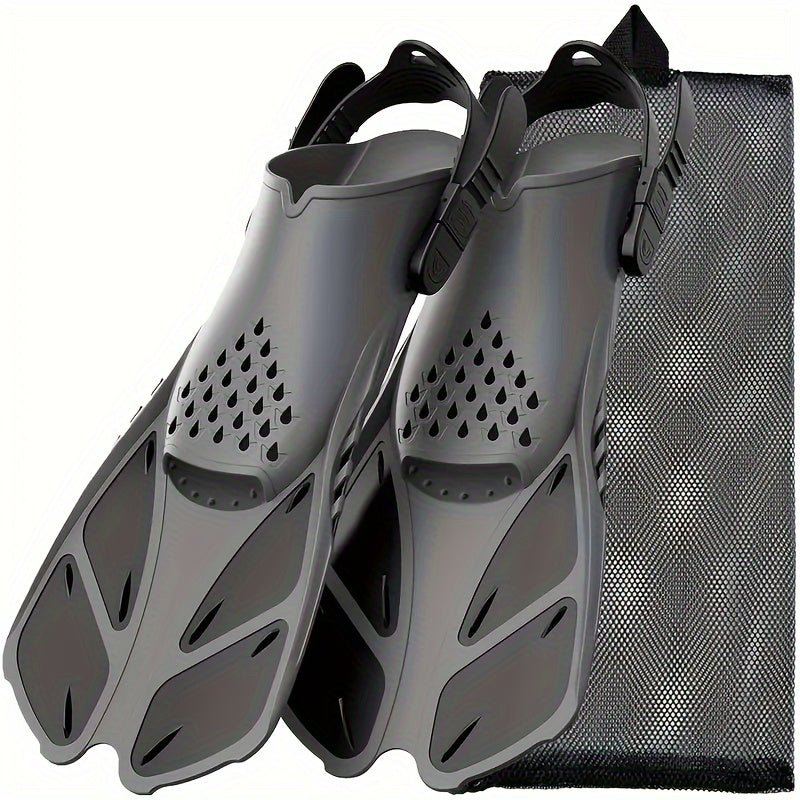 Skanto | SeaVana Glide Snorkel Fins | Adjustable & Short | Open Heel | For Travel & Leisure | Unisex