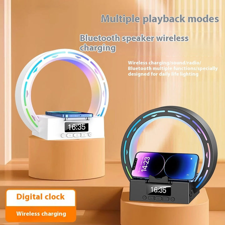 Kalsten | 4-in-1 Bluetooth speaker lamp with charging pad and alarm clock