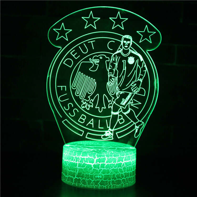 Led Small Night Lamp Football Player Colorful Touch Ambience Light | Kalsten