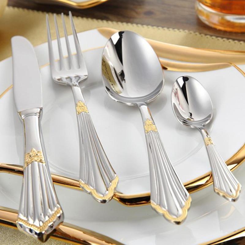 Kalsten | 4-Piece Luxury Gold Inlay Cutlery Set
