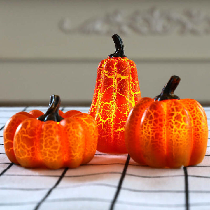 New Halloween Pumpkin Lantern Simulation Pumpkin LED Candle Lamp Resin Luminous Pumpkin | Kalsten