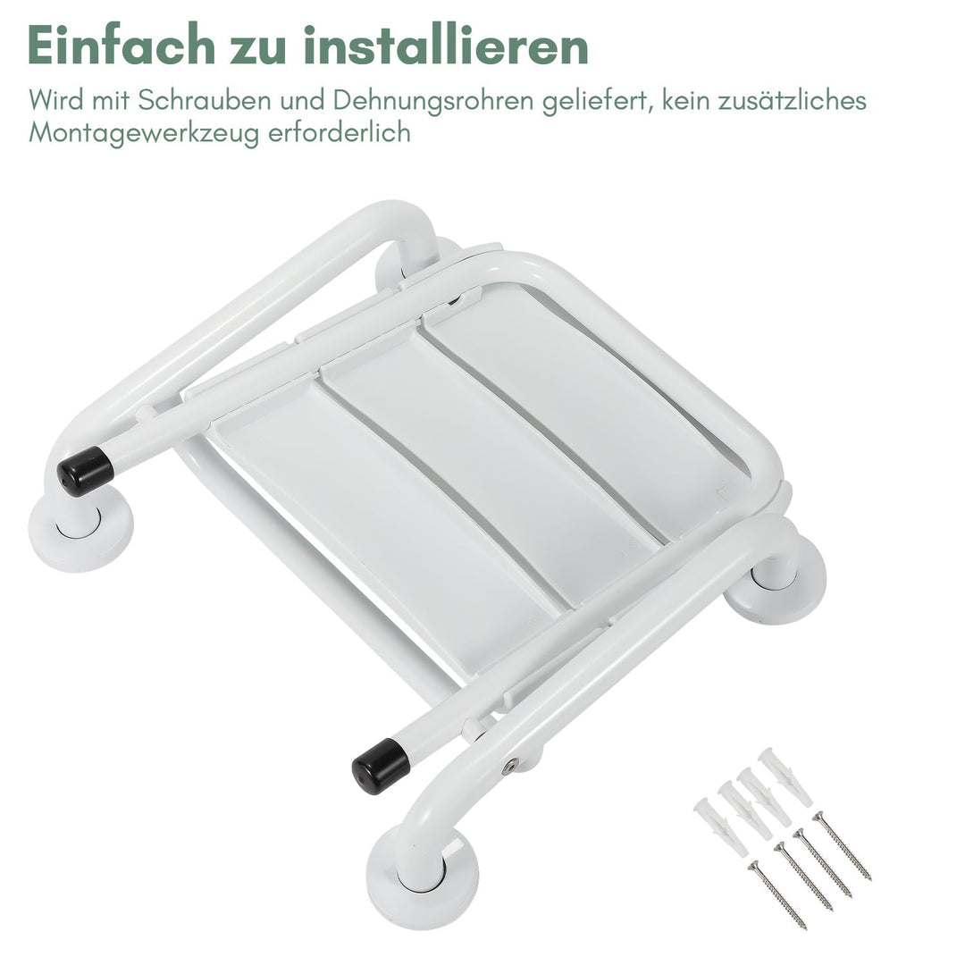 Foldable shower seat with armrests wall-mounted | Kalsten