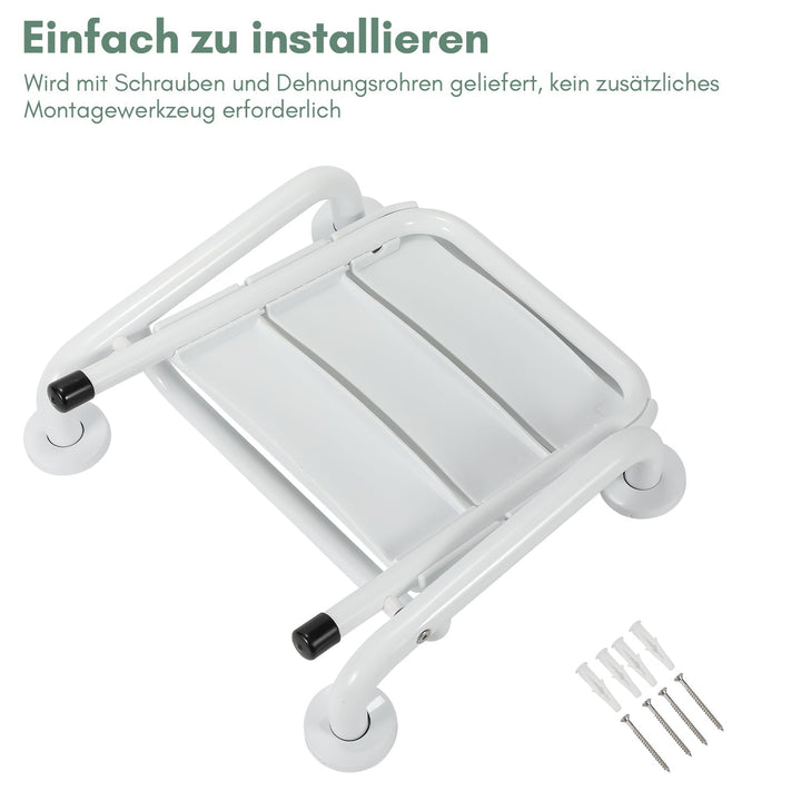 Foldable shower seat with armrests wall-mounted | Kalsten
