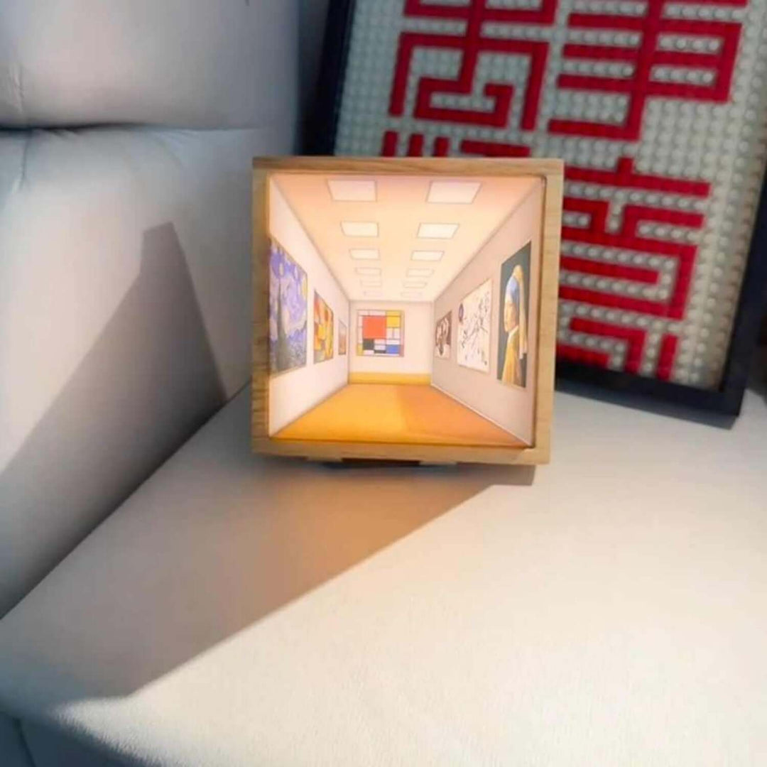 3D Illusion Night Light Gallery Bedside Picture Style Creative Modern Simulate Sunshine Drawing Night Light Gift | Kalsten