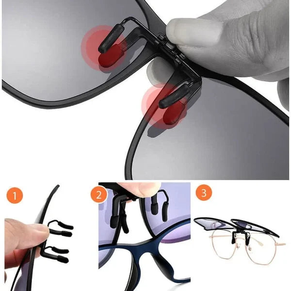OogZeker ClipSunglasses – Lightweight Polarized UV400 Clip-on for Glasses Wearers | Kalsten