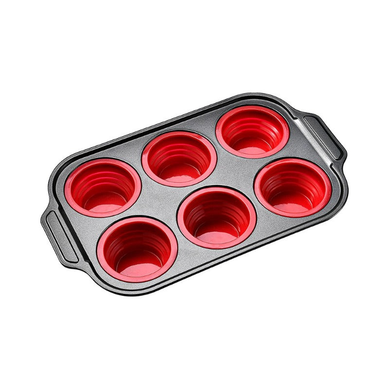 Kalsten | Press-Release Silicone Muffin Pan with Sturdy Metal Frame
