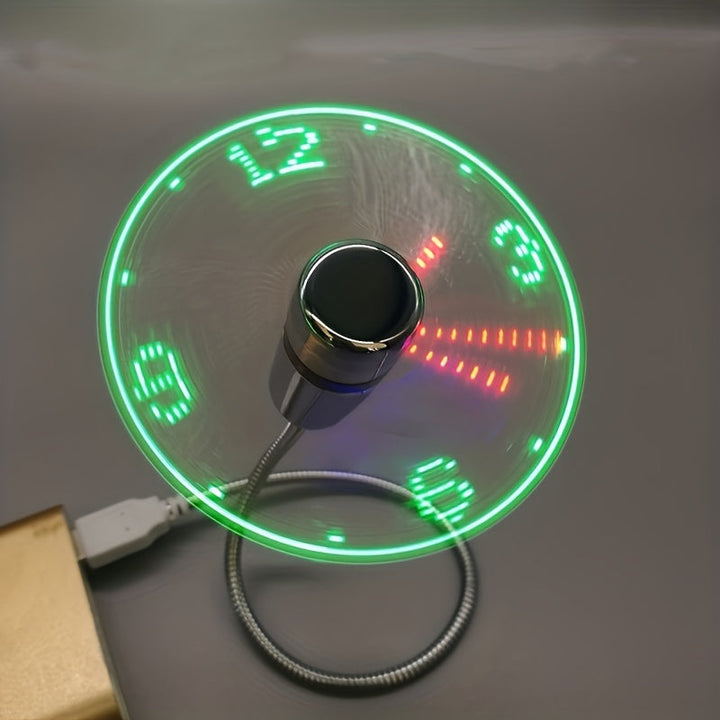 USB Desk Fan with LED Clock Display | Kalsten