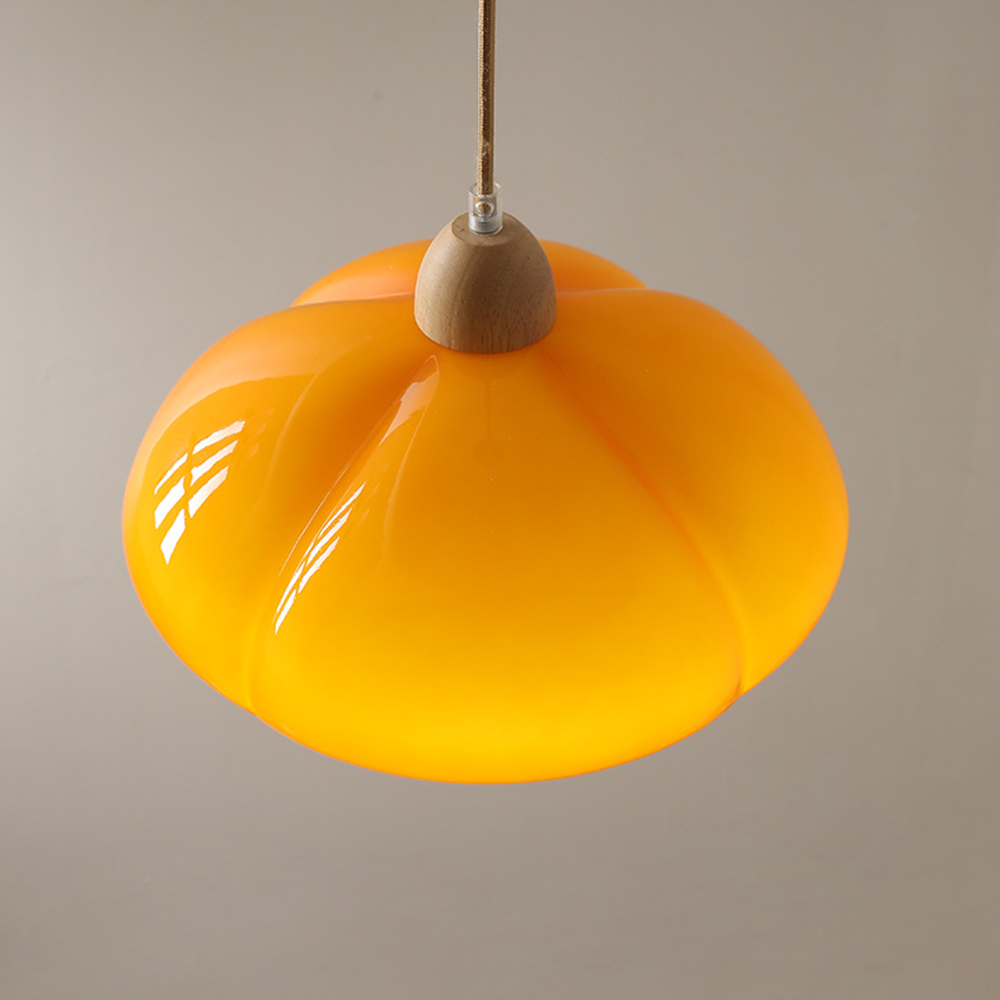 Vintage Glass Pumpkin Pendant Light | Kalsten