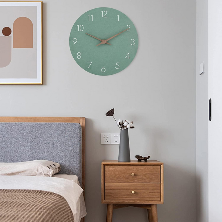 Kalsten | Large Wooden Wall Clock – Minimalist Design with Silent Movement