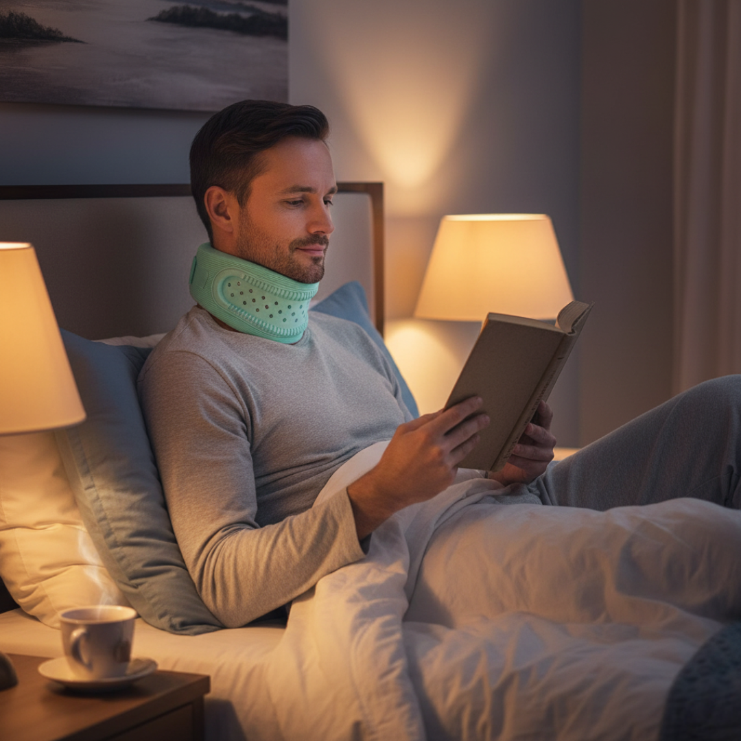 Lightweight Neck Support Brace – Foam Cushioning Breathable Design – Pain Relief for Office & Sleep Kalsten