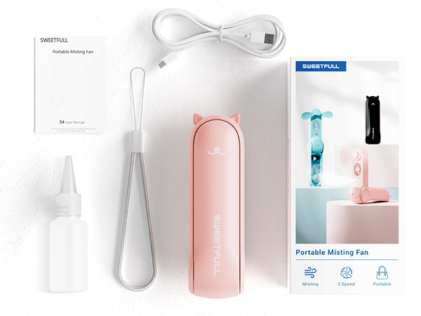 Misting Fan Portable, Handheld Personal Mister Fans | Kalsten