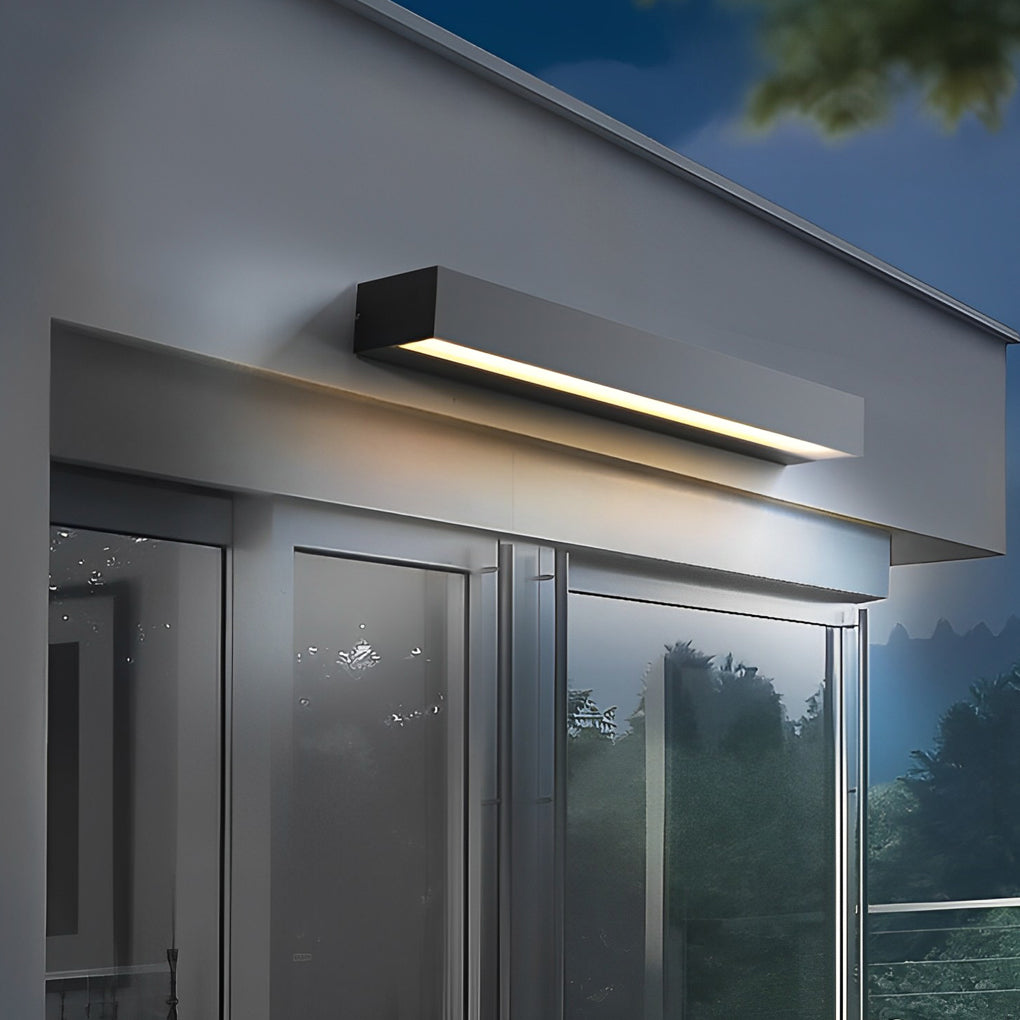 Minimalist Strip Waterproof LED Black Modern Outdoor Wall Washer Light | Kalsten