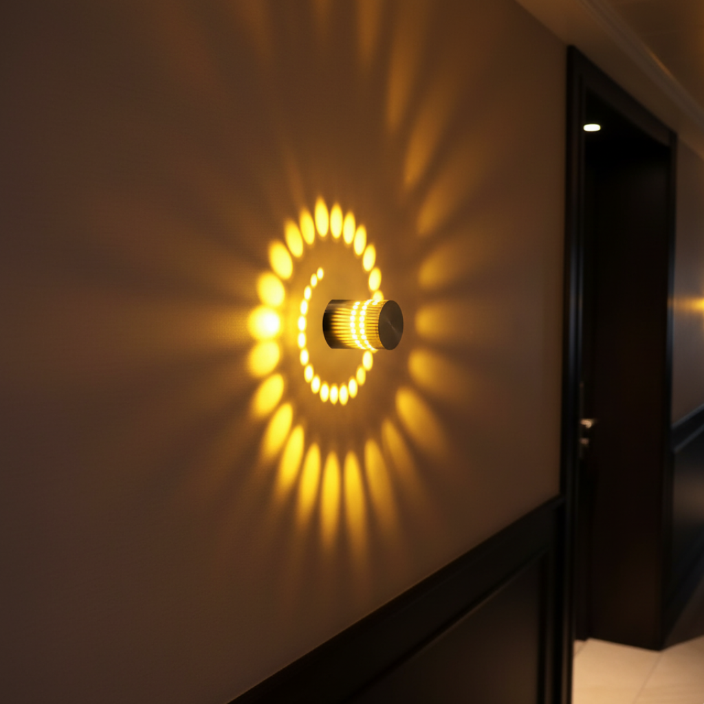 Spiral-Effect Wall & Ceiling Light