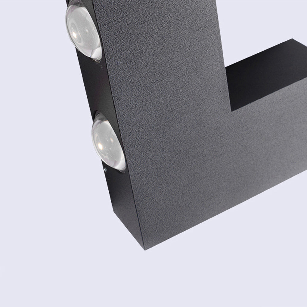 V-shaped Waterproof LED Black Modern Outdoor Wall Lamp Wall Washer Light | Kalsten