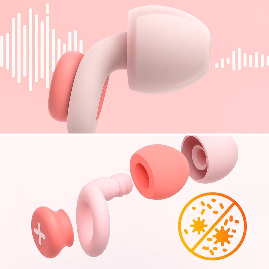 Block Snoring & City Noise – Soft Silicone Fit – Reusable & Hygienic – Ideal for Side Sleepers & Travel Kalsten