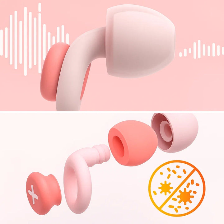 Block Snoring & City Noise – Soft Silicone Fit – Reusable & Hygienic – Ideal for Side Sleepers & Travel Kalsten