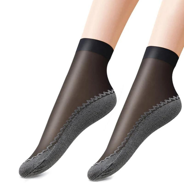 Kalsten | Silky Anti-Slip Cotton Socks, 5 Pairs