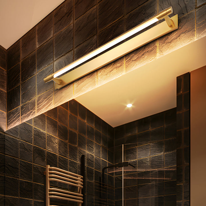 120° Rotatable Flush-Mount Bathroom Vanity Light with Linear Bar and Elegant Finishes | Kalsten