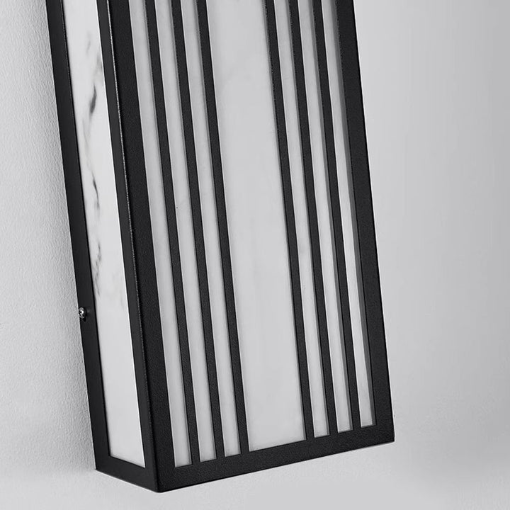 Strip Rectangular Resin Waterproof LED Black Modern Outdoor Wall Light | Kalsten