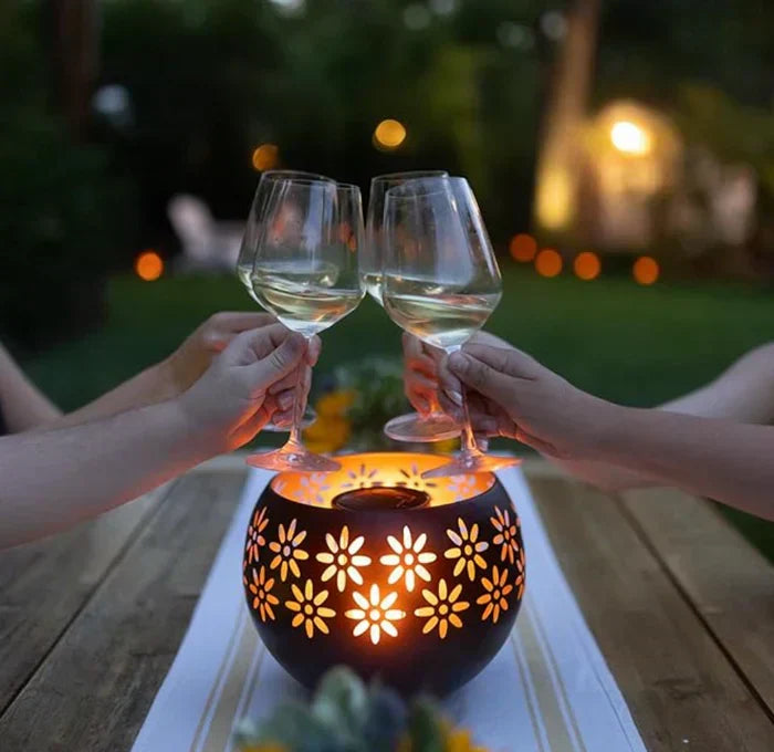 Flower Pattern Candle Lamp – Decorative LED Table Lamp for Stylish Lighting | Kalsten