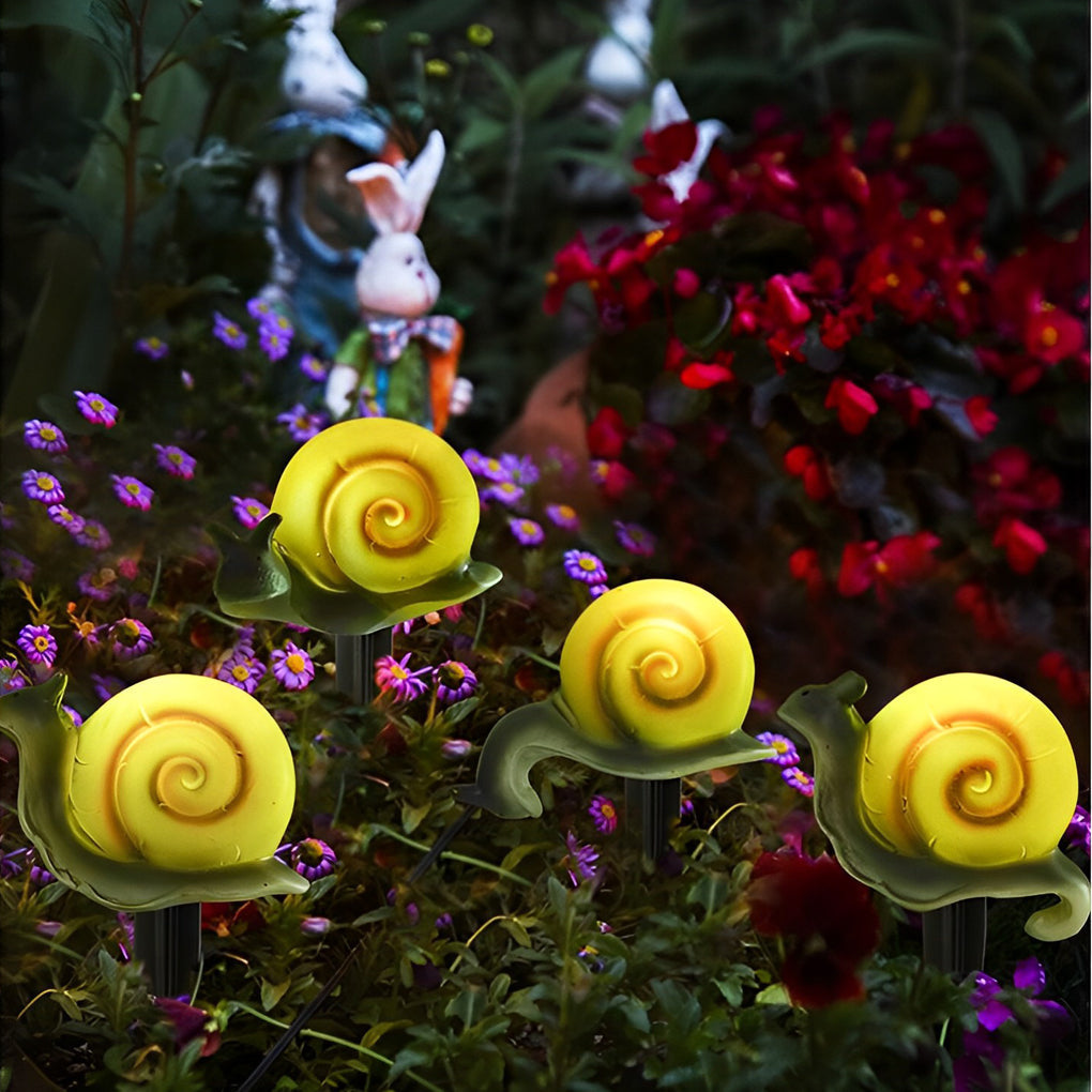 Waterproof 4 Resin Birds Snails Butterflies Ladybugs Solar Garden Lights | Kalsten