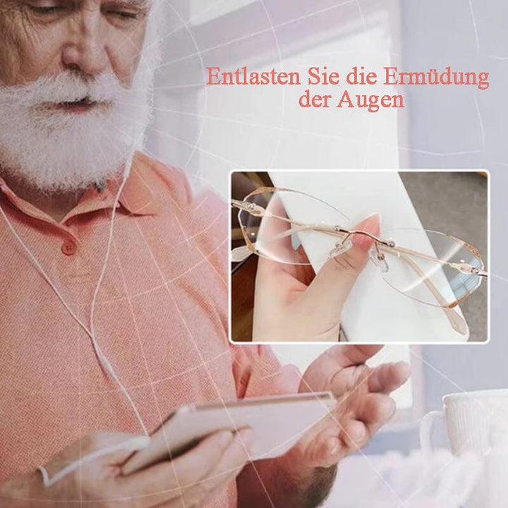 Kalsten | Fashionable rimless anti-blue light reading glasses